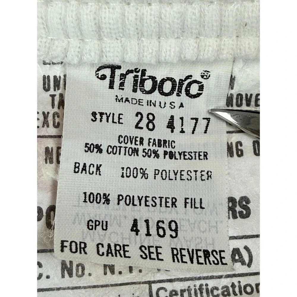 Vtg Triboro Baby Crib Quilt Teddy Bear Rocking Horse Boys And Girls White‎ USA